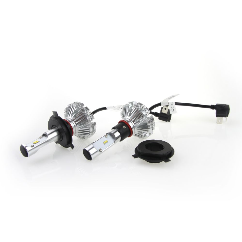 Amio - Λαμπτήρες SX SERIES τύπου H4 τάση λειτουργίας 6/12V απόδοσης 40W 6000K 3200lm με ενσωματωμένη ψύκτρα για Επιβατικά Αυτοκίνητα και Μοτοσυκλέτες - 2 τεμ. (01062/AM)