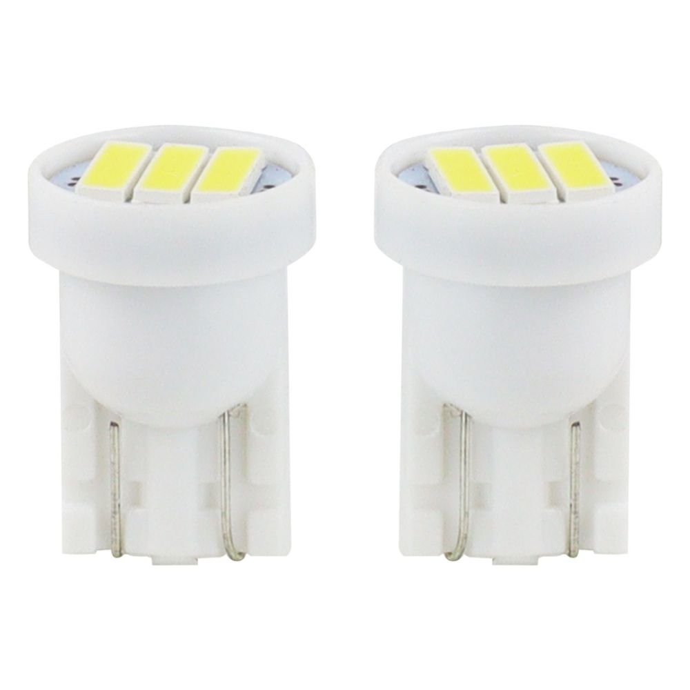 Amio - Λαμπάκια LED 3SMD 7020 τύπου T10 βάση W5W W2.1x9.5d τάση λειτουργίας 12V απόδοσης 0.4W χρώμα λευκό για Επιβατικά Αυτοκίνητα - 2 τεμ. (01096/AM)