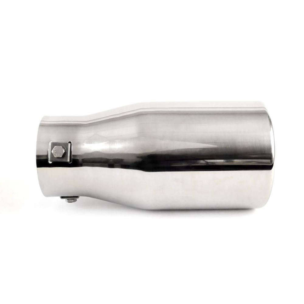 Amio - Άκρο Εξάτμισης MT-018 Στρογγυλό Inox για Απολήξεις 50-65mm από Ανοξείδωτο Χάλυβα για Βελτίωση Εμφάνισης και Ήχου Αυτοκινήτου - 1 τεμ. (01318/AM)