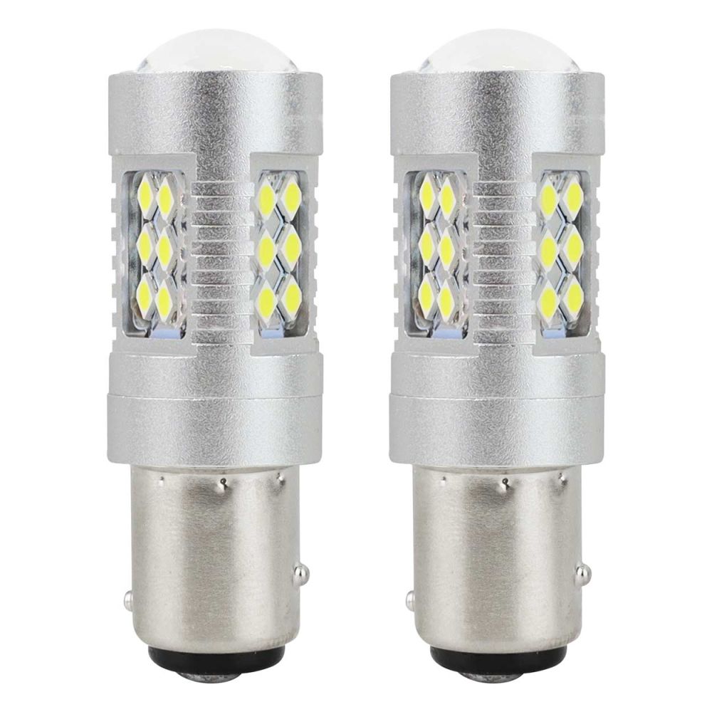 Amio – LED CANBUS P21/5W BA15d 12/24V 24xSMD 3030 6000K Λευκό για Φώτα Αυτοκινήτου & Φορτηγού – 2 Τεμ. (01438/AM)