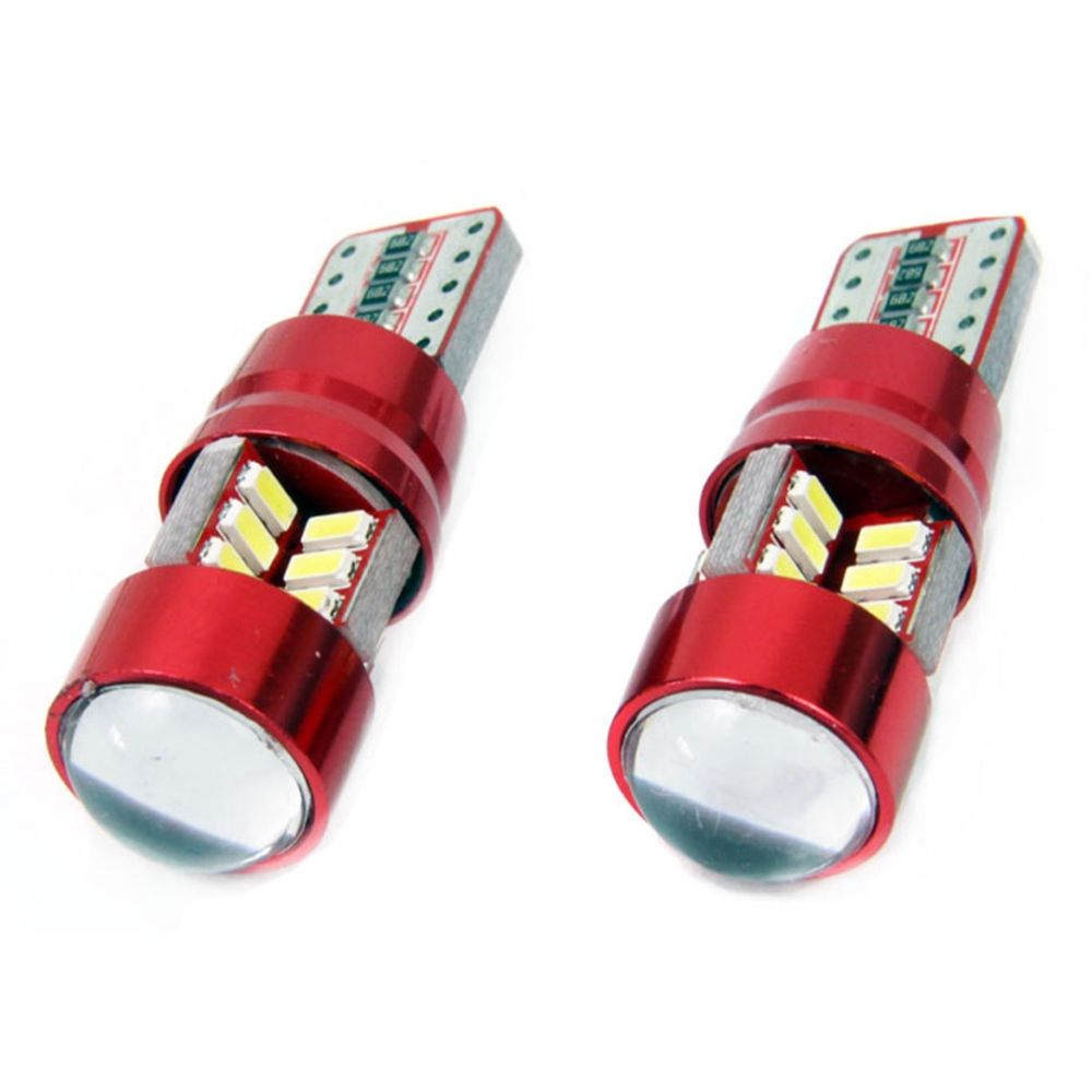 Amio – LED CANBUS T10 W5W 12V W2.1x9.5d 5600K 27xSMD 3014HP Καρφωτό Λευκό για Φώτα Θέσης & Εσωτερικού Αυτοκινήτου – 2 Τεμ. (01446/AM)