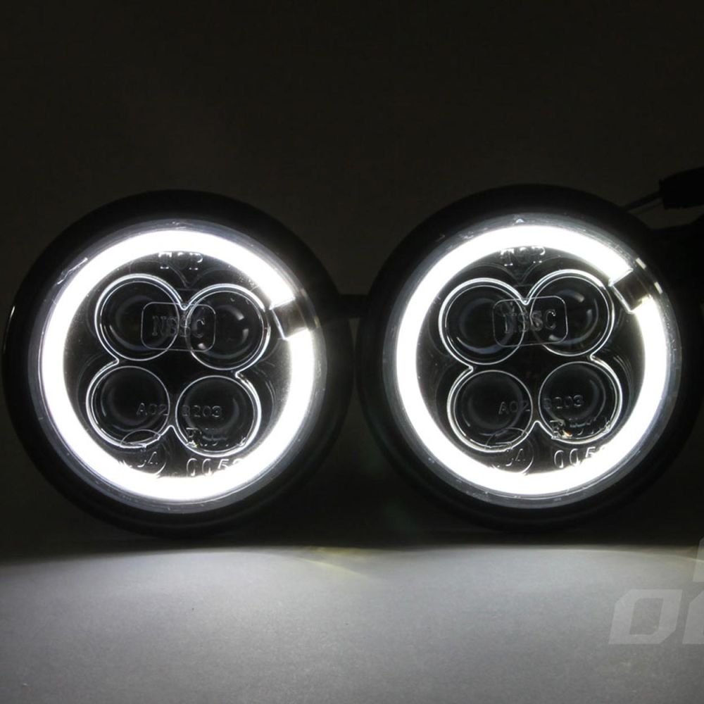 Amio – Στρογγυλά Φώτα Ημέρας DRL LED 12V 800Lm για Αυξημένη Ορατότητα & Ασφάλεια σε Αυτοκίνητο – Σετ 2 Τεμ. (01525/AM)