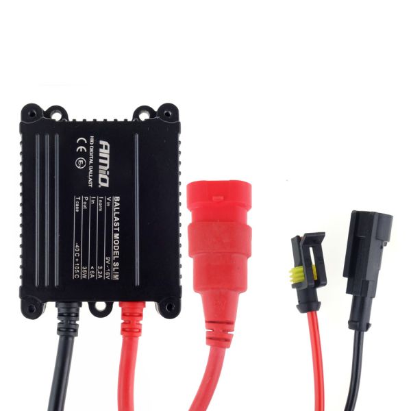 Amio - Μετασχηματιστής Xenon HID Slim Ballast Digital τάση λειτουργίας 9-16V απόδοσης 35W ένταση ρεύματος 3.2A για kit Xenon διάσταση 85x60x15mm για Επιβατικά Αυτοκίνητα - 1 τεμ. (01545/AM)