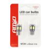 Amio – Λαμπάκια LED T10 W5W 12V 1W 5600K 6xSMD 5730 CANBUS Καρφωτά για Ισχυρό Λευκό Φωτισμό σε Καθημερινή Χρήση – Σετ 2 Τεμ. (01622/AM)