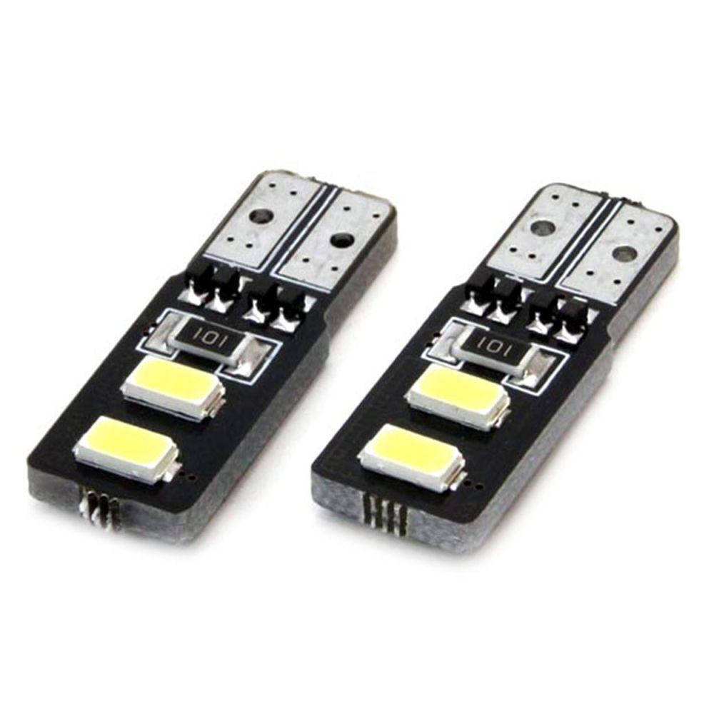 Amio – Λαμπάκια LED T10 W5W 12V 2W 5600K 4xSMD 5730 CANBUS Καρφωτά για Ισχυρό Λευκό Φωτισμό χωρίς Σφάλματα – Σετ 2 Τεμ. (01630/AM)