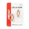 Amio – Λαμπάκια Πλαφονιέρας LED 31mm C5W C10W 12/24V 2W 5600K 12xSMD 4014 CANBUS για Καθαρό Φωτισμό Εσωτερικού – Σετ 2 Τεμ. (01631/AM)