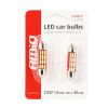Amio – Λαμπάκια Πλαφονιέρας LED 36mm C5W C10W 12/24V 2W 5600K 12xSMD 4014 CANBUS για Καθαρό Φωτισμό Εσωτερικού – Σετ 2 Τεμ. (01632/AM)