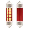 Amio – Λαμπάκια Πλαφονιέρας LED 39mm C5W C10W 12/24V 2.2W 5600K 14xSMD 4014 CANBUS για Ισχυρό Φωτισμό Εσωτερικού – Σετ 2 Τεμ. (01633/AM)