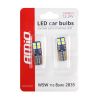 Amio – Λαμπάκια LED T10 W5W 12/24V 2W 5600K 8xSMD 2835 CANBUS Καρφωτά για Ισχυρό Λευκό Φωτισμό χωρίς Σφάλματα – Σετ 2 Τεμ. (01635/AM)
