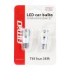 Amio – Λαμπάκια LED T10 W5W 12/24V 2.4W 5600K 3xSMD 2835 CANBUS Καρφωτά για Ισχυρό Λευκό Φωτισμό χωρίς Σφάλματα – Σετ 2 Τεμ. (01637/AM)