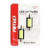 Amio – Λαμπάκια Πλαφονιέρας LED 39mm C5W C10W 12V 2.4W 5600K 3xCOB CANBUS για Ισχυρό Ομοιόμορφο Φωτισμό Εσωτερικού – Σετ 2 Τεμ. (01640/AM)