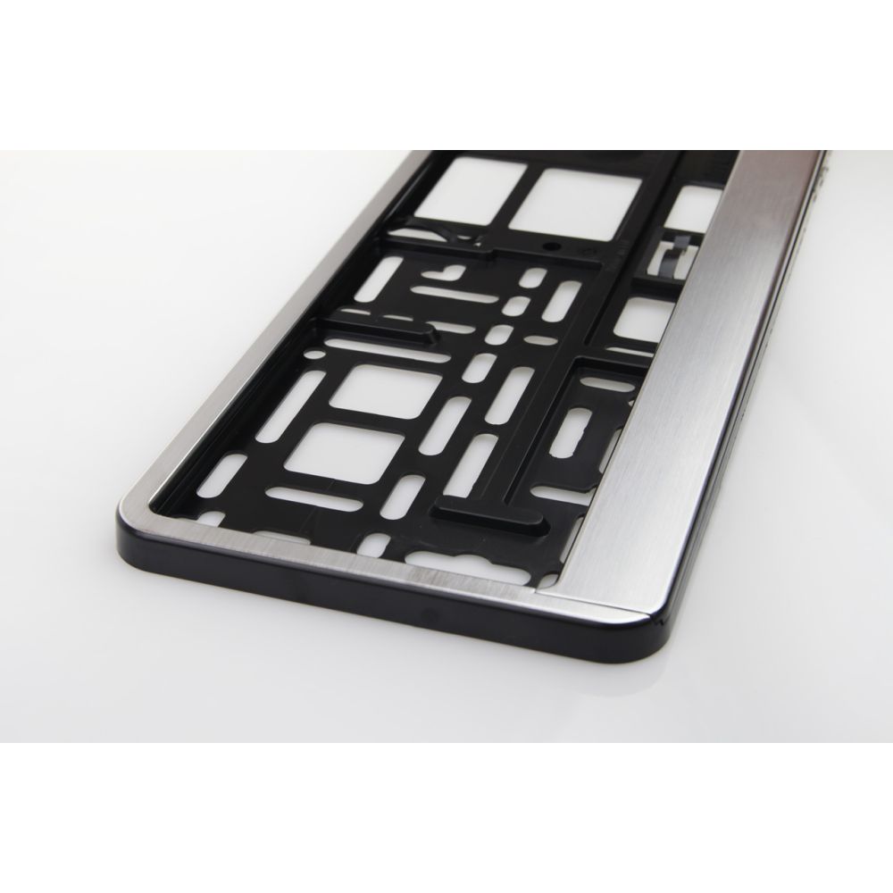 Amio – Πλαίσιο Πινακίδας Κυκλοφορίας Ασημί Βουρτσιστό 52x12.5cm για Σταθερή Τοποθέτηση και Κομψή Εμφάνιση – 1 Τεμ. (01646/AM)