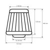 Amio - Φιλτροχοάνη Ελευθέρας AF-CARBON διαμέτρου 55-76mm 160x155x118mm με 3 Αντάπτορες για Βελτίωση Ροής Αέρα και Απόδοσης Κινητήρα - 1 Τεμ. (01713/AM)