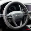 Amio - Κάλυμμα Τιμονιού Μαύρο από Δέρμα XXL 44-46cm για μεγάλα τιμόνια με σταθερό κράτημα και ανανέωση φθαρμένης επιφάνειας σε καθημερινή χρήση - 1 Τεμ. (01769/AM)