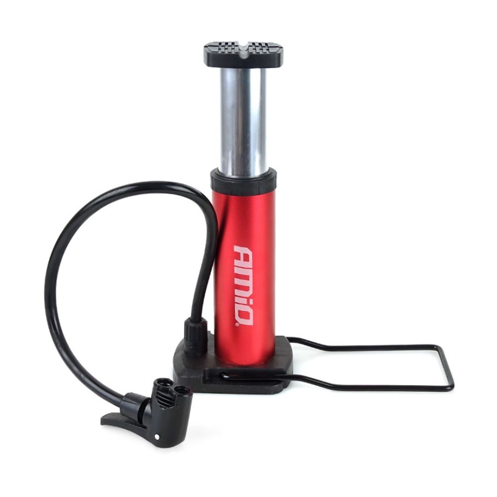 ΠΡΟΣΦΟΡΑ Amio - Τρόμπα Αέρος Ποδιού Αλουμινίου Compact με Διπλή Κεφαλή και Μέγιστη Πίεση 11 Bar για Ποδήλατο, Αυτοκίνητο και Φουσκωτά - 1 Τεμ. (02142/AM)