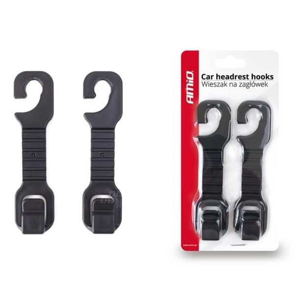 Amio - ΓΑΝΤΖΟΙ (ΚΡΕΜΑΣΤΡΕΣ) ΠΡΟΣΚΕΦΑΛΟΥ (ΜΑΥΡΟ) -2ΤΕΜ - 2 ΤΕΜ. (02167/AM)