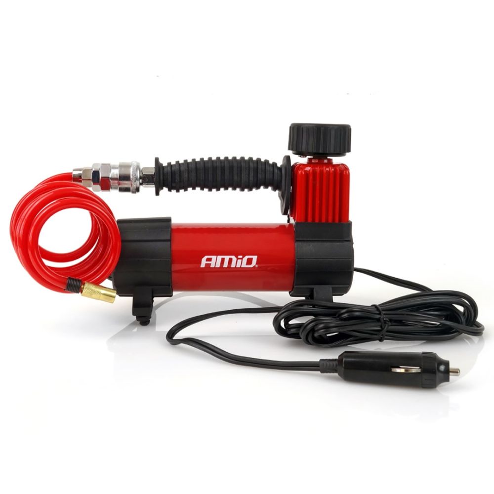Amio - ΚΟΜΠΡΕΣΕΡ ΑΕΡΑ ΕΛΑΣΤΙΚΩΝ ΜΕΤΑΛΛΙΚΟ ACOMP-05 12V 100psi 7bar 28l/min ΜΕ ΦΙΣ ΑΝΑΠΤΗΡΑ ΚΑΙΚΑΛΩΔΙΟ 300cm - 1 ΤΕΜ. (02179/AM)