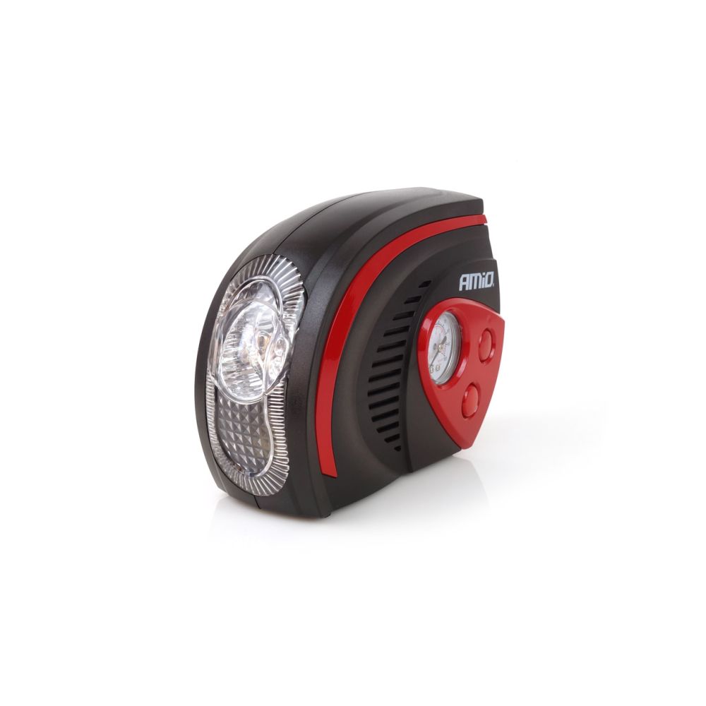Amio - ΚΟΜΠΡΕΣΕΡ ΑΕΡΑ ΕΛΑΣΤΙΚΩΝ 12V 100psi 7bar ΜΕ ΦΙΣ ΑΝΑΠΤΗΡΑ & LED ΦΑΚΟ - 1 τεμ. (02182/AM)