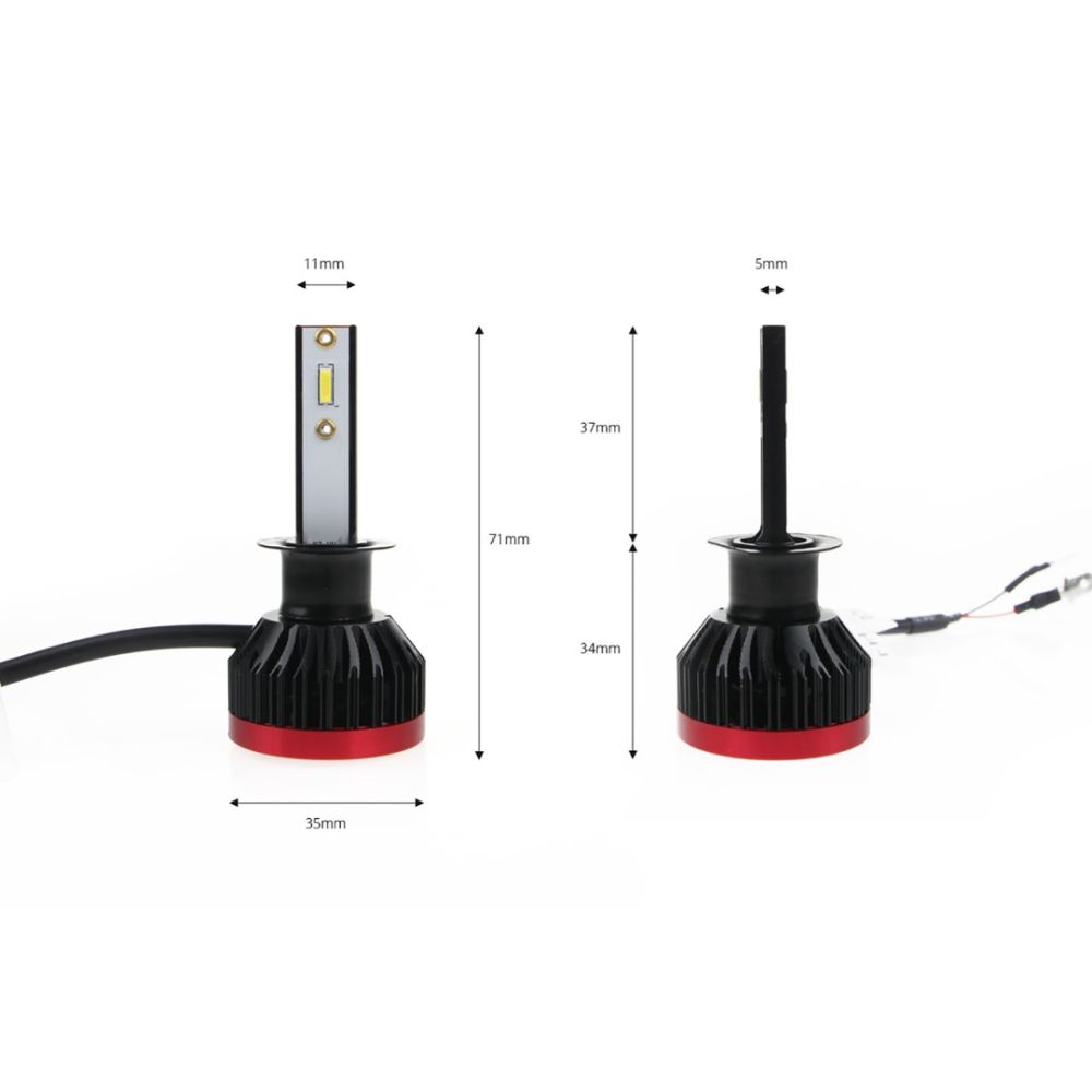Amio - H1 BF-SERIES 6-18V 50W ETi-1860 2X25W 6.000K 3100lm LED (ΜΕ ΑΝΕΜΙΣΤΗΡΑΚΙ) -2ΤΕΜ (02240/AM)