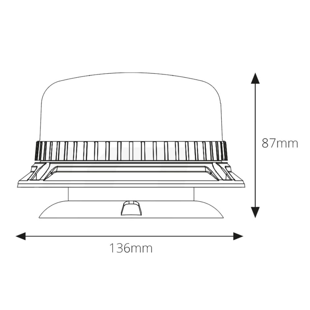 Amio - ΦΑΡΟΣ ΜΑΓΝΗΤΙΚΟΣ W03M 12V/24V 36LED ΠΟΡΤΟΚΑΛΙ IP56 136X87mm - 1 ΤΕΜ. (02295/AM)