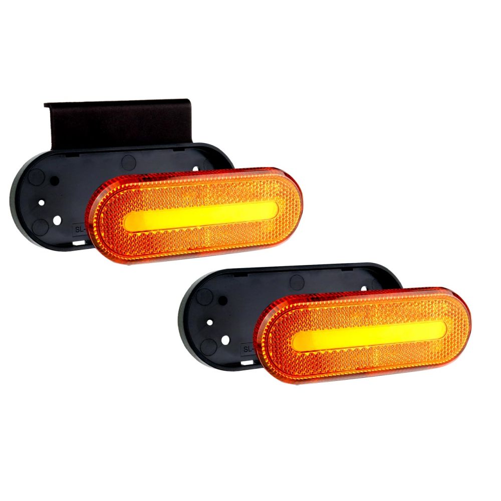 Amio - ΦΩΣ ΟΓΚΟΥ ΦΟΡΤΗΓΟΥ LED ΠΟΡΤΟΚΑΛΙ ΟΒΑΛ 10-30V 124x49x22mm ΑΔΙΑΒΡΟΧΟ OM-01-O 1ΤΕΜ. (02374/AM)