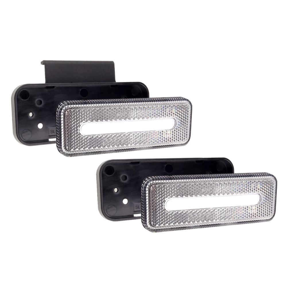 Amio - ΦΩΣ ΟΓΚΟΥ ΦΟΡΤΗΓΟΥ LED ΛΕΥΚΟ 10-30V 124x49x22mm ΑΔΙΑΒΡΟΧΟ OM-02-W 1ΤΕΜ. (02377/AM)