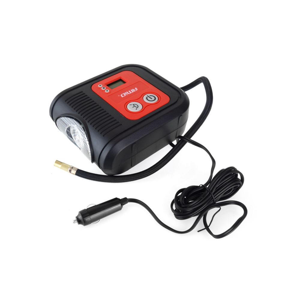 Amio - ΚΟΜΠΡΕΣΕΡ ΑΕΡΑ ΕΛΑΣΤΙΚΩΝ ΨΗΦΙΑΚΟ 12V 150psi 10bar ΜΕ LED ΦΑΚΟ & ΚΑΛΩΔΙΟ 300cm - 1 τεμ. (02380/AM)