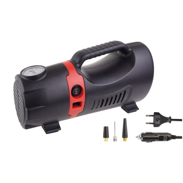 ΠΡΟΣΦΟΡΑ ΚΟΜΠΡΕΣΕΡ ΑΕΡΑ ΕΛΑΣΤΙΚΩΝ 230/12V 150psi 10bar ΜΕ ΦΙΣ ΑΝΑΠΤΗΡΑ & LED ΦΑΚΟ & ΚΑΛΩΔΙΟ
