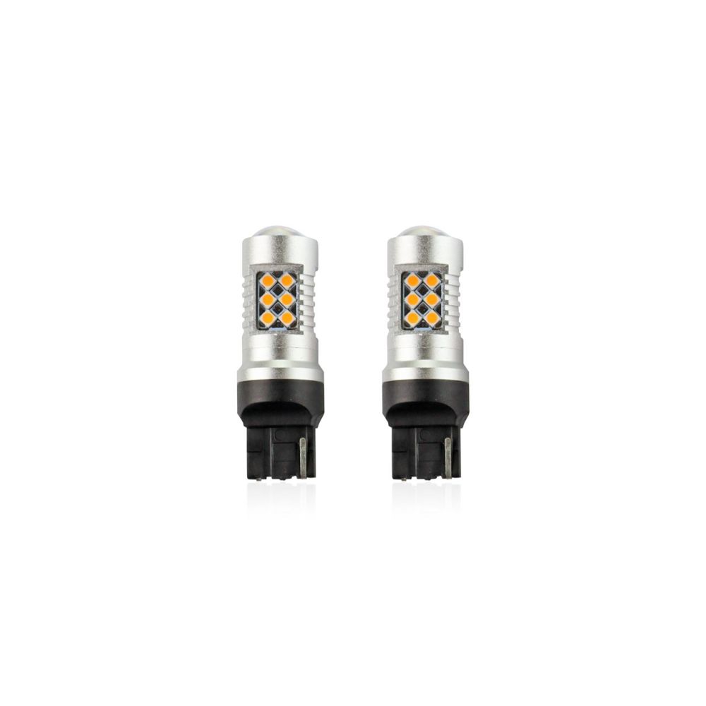 Amio - WY21W T20 12/24V 6,2W 800lm LED 24xSMD3030 CAN-BUS ΚΙΤΡΙΝΟ 18x56mm 2ΤΕΜ. (02393/AM)