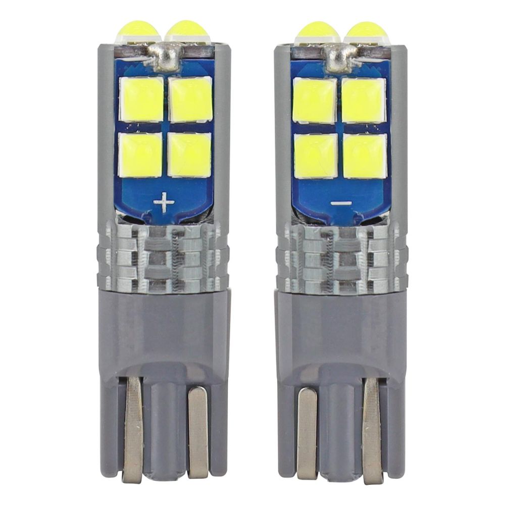 Amio - T10 W5W 12V W2,1x9,5d ΛΕΥΚΟ 10SMDx3030 (ΚΑΡΦΩΤΟ - CAN-BUS) 2ΤΕΜ. (02447/AM)