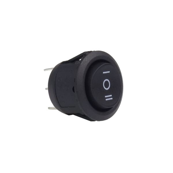 ΔΙΑΚΟΠΤΗΣ ΣΤΡΟΓΓΥΛΟΣ 3 ΘΕΣΕΩΝ 12V 2cm BU03 AMIO - 1ΤΕΜ.