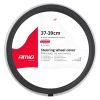 Amio - ΚΑΛΥΜΜΑ ΤΙΜΟΝΙΟΥ SWC-35 M 37-39cm ΣΕ ΜΑΥΡΟ ΧΡΩΜΑ ΜΕ ΠΕΡΙΜΕΤΡΙΚΑ STRASS - 1 ΤΕΜ. (02808/AM)