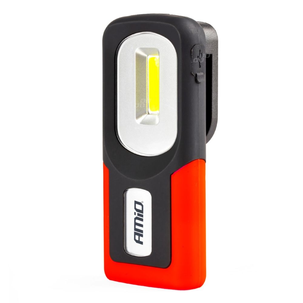 Amio - ΦΑΚΟΣ ΕΡΓΑΣΙΑΣ ΧΕΙΡΟΣ ΜΕ ΓΑΝΤΖΟ/ΜΑΓΝΗΤΗ MICRO USB COB LED 1200mAh 50x31x117mm - 1 τεμ. (02816/AM)