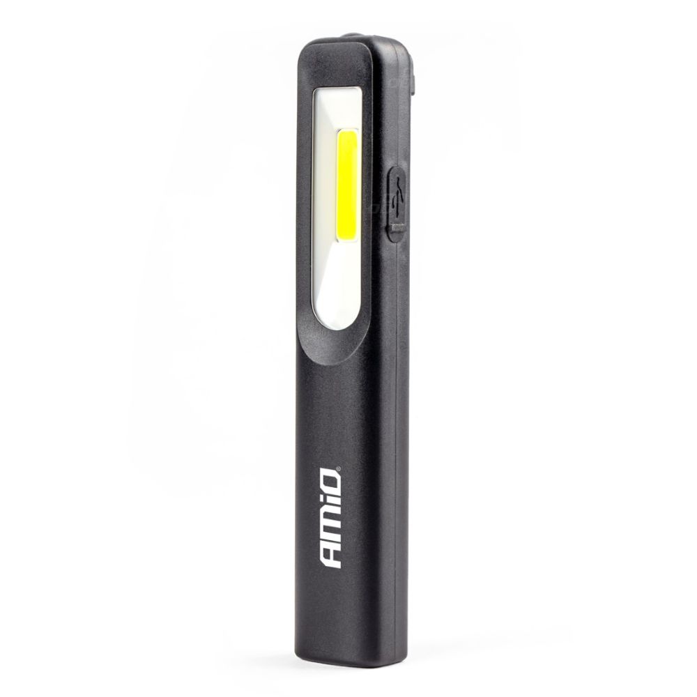 Amio - ΦΑΚΟΣ ΕΡΓΑΣΙΑΣ ΧΕΙΡΟΣ ΜΕ ΓΑΝΤΖΟ/ΜΑΓΝΗΤΗ MICRO USB COB+XPE LED 1200mAh 22x28x164mm - 1 τεμ. (02817/AM)
