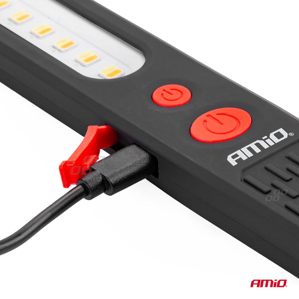 Amio - ΦΑΚΟΣ ΕΡΓΑΣΙΑΣ ΧΕΙΡΟΣ ΜΕ ΜΑΓΝΗΤΗ MICRO USB SMD LED 1200mAh 37x16x241mm - 1 ΤΕΜ. (02819/AM)
