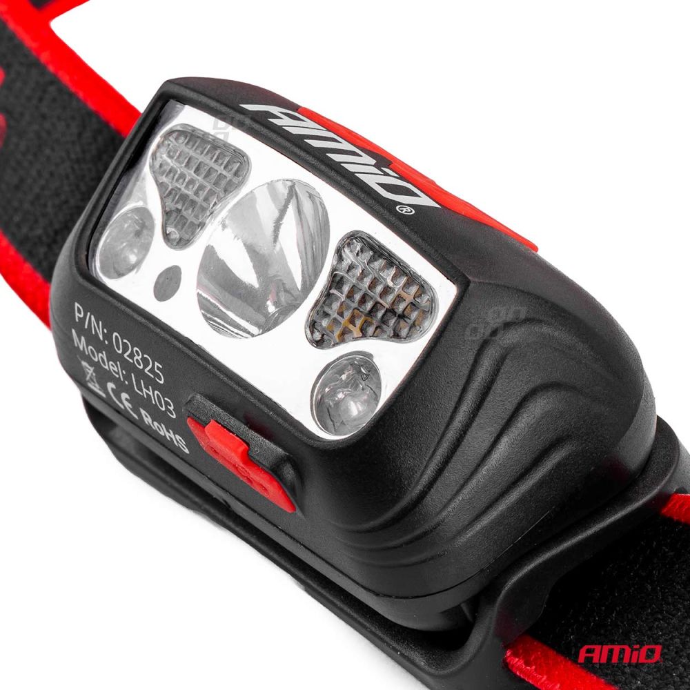 Amio - ΦΑΚΟΣ ΚΕΦΑΛΗΣ ΕΡΓΑΣΙΑΣ LH03 1200mAh MICRO USB XPE+2LED+2SMD 180FLUX 8x7x7cm - 1 τεμ. (02825/AM)