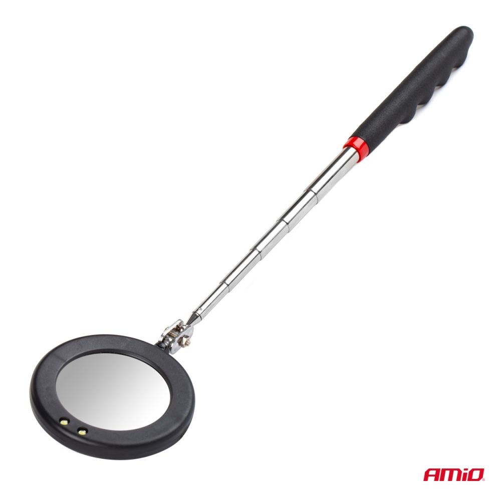 Amio - ΚΑΘΡΕΠΤΗΣ ΧΕΙΡΟΣ ΤΗΛΕΣΚΟΠΙΚΟΣ 50mm 28-87cm 360 ΜΟΙΡΕΣ ΜΕ ΦΩΣ LED - 1 ΤΕΜ. (02840/AM)