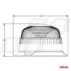 Amio - ΦΑΡΟΣ LED MINI 12/24V 18SMD IP56 ΠΟΡΤΟΚΑΛΙ ΒΙΔΩΤΟΣ 113x67mm -1 ΤΕΜ. (02926/AM)