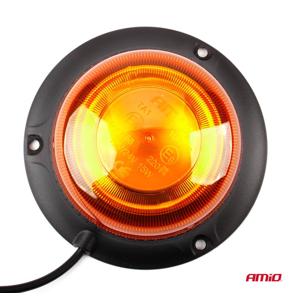 Amio - ΦΑΡΟΣ LED MINI FLAT 12/24V 18SMD IP56 ΠΟΡΤΟΚΑΛΙ ΒΙΔΩΤΟΣ 113x47mm -1 ΤΕΜ. (02927/AM)