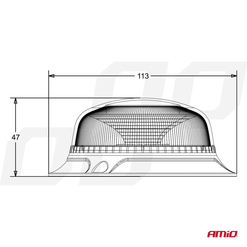 Amio - ΦΑΡΟΣ LED MINI FLAT 12/24V 18SMD IP56 ΠΟΡΤΟΚΑΛΙ ΒΙΔΩΤΟΣ 113x47mm -1 ΤΕΜ. (02927/AM)