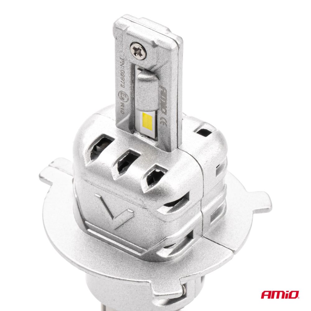 Amio - ΛΑΜΠΕΣ LED H4 10-16V 72W 6.500K 7920lm CANBUS (ΑΝΕΜΙΣΤΗΡΑΚΙ) X2 SERIES - 2ΤΕΜ. (02972/AM)