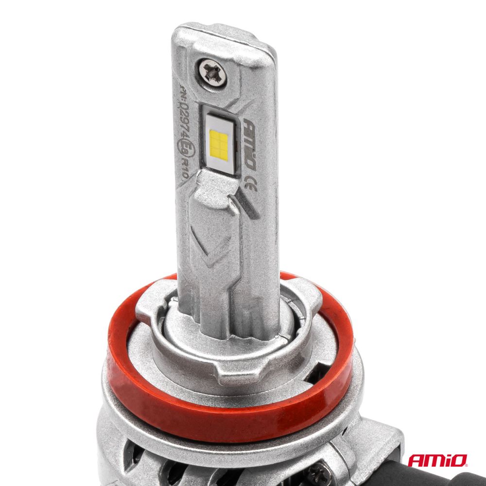 Amio - ΛΑΜΠΕΣ LED H8/H9/H11 10-16V 72W 6.500K 7920lm CAN-BUS (ΑΝΕΜΙΣΤΗΡΑΚΙ) X2 SERIES - 2ΤΕΜ. (02974/AM)