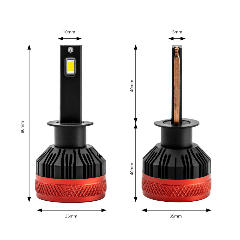 Amio - ΛΑΜΠΕΣ LED H1 9-16V 92W 6.500K 9900lm CANBUS ΜΕ ΑΝΕΜΙΣΤΗΡΑΚΙ X3 SERIES - 2ΤΕΜ. (02977/AM)