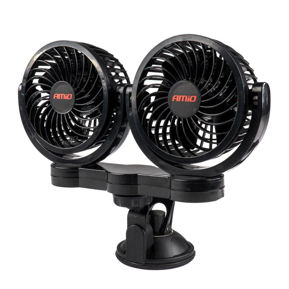 Amio - ΑΝΕΜΙΣΤΗΡΑΣ ΔΙΠΛΟΣ 12V 2χ4''(10,8cm) ΜΕ ΦΙΣ ΑΝΑΠΤΗΡΑ/2 ΤΑΧΥΤΗΤΩΝ/ ΜΕ ΒΕΝΤΟΥΖΑ PRO SERIES - 1 TEM. (03010/AM)