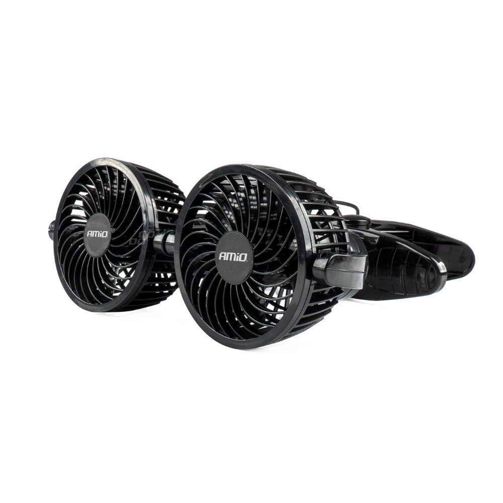 Amio - ΑΝΕΜΙΣΤΗΡΑΣ ΔΙΠΛΟΣ 24V 2χ4''(10,8cm) ΜΕ ΦΙΣ ΑΝΑΠΤΗΡΑ/2 ΤΑΧΥΤΗΤΩΝ/ ΜΕ ΜΑΝΤΑΛΑΚΙ PRO SERIES - 1 ΤΕΜ. (03013/AM)