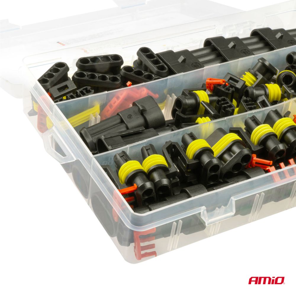 Amio - ΦΙΣ & ΒΥΣΜΑΤΑ ΚΑΛΩΔΙΩΝ 6 ΤΥΠΩΝ 12/24V ΑΡΣΕΝΙΚΑ ΚΑΙ ΘΗΛΥΚΑ ΣΕΤ - 352 ΤΕΜ. (03035/AM)