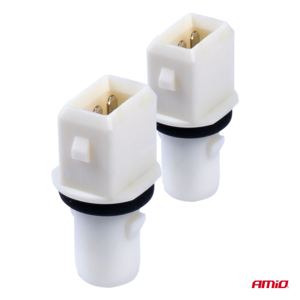 Amio - ΦΙΣΑ/ΠΡΙΖΑ 12/24V 2 ΕΠΑΦΩΝ ΓΙΑ ΛΑΜΠΕΣ T10 /W5W/ W3W /W16W ΧΩΡΙΣ ΚΑΛΩΔΙΟ - 2 ΤΕΜ. (03047/AM)