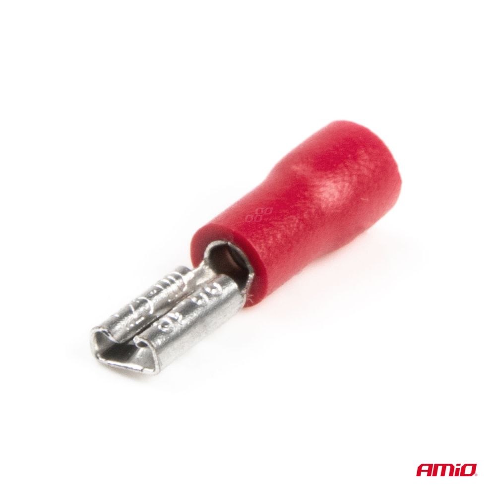 Amio - ΦΙΣΑΚΙΑ ΘΗΛΥΚΑ ΚΟΚΚΙΝΑ FDD1 1,25-110 /10A/ 3,8mm ΑΜΟ - 10 ΤΕΜ. (03060/AM)