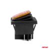 Amio - ΔΙΑΚΟΠΤΗΣ ON/OFF 4 ΕΠΑΦΩΝ 20A 12/24V ΚΙΤΡΙΝΟΣ ΦΩΤΙΣΜΟΣ ΟΡΘΟΓΩΝΙΟΣ - 1 ΤΕΜ. (03091/AM)