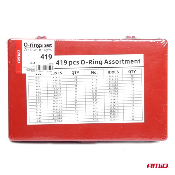 ΛΑΣΤΙΧΕΝΙΕΣ ΤΣΙΜΟΥΧΕΣ O-RING ΣΕ ΚΑΣΕΤΙΝΑ ΔΙΑΦΟΡΩΝ ΔΙΑΣΤΑΣΕΩΝ ΑMiO - 419 TEM. ΛΑΣΤΙΧΕΝΙΕΣ ΤΣΙΜΟΥΧΕΣ O-RING ΣΕ ΚΑΣΕΤΙΝΑ ΔΙΑΦΟΡΩΝ ΔΙΑΣΤΑΣΕΩΝ ΑMiO - 419 TEM.